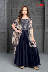 G1368 - Darkblue Pallazo set with Shibori Jacket