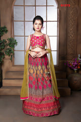G1372 - Bright Pink Partywear Lehenga set