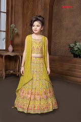 G1377 - Yellow hued Partywear Lehenga set