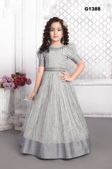 G1389 - Light Pink Organza Partywear Long Dress