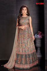 G1394 - Kalamkari Digital Printed Partywear Lehenga Set
