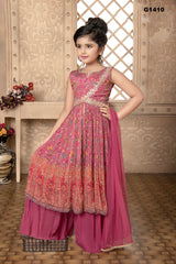 G1410 - PINK HUED NYRA STYLE GIRLS PARTYWEAR SET