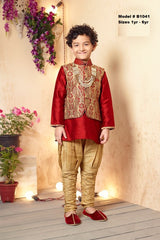 B1041 - Boys Stylish Kurta Pajama & Jacket Indian Dress