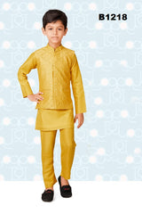 B1218 - Yellow 3 piece Mirror Jacket Set