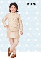 B1220 - Boys Off-White Mirror Jacket Set