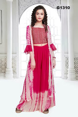 G1310 - Pink Shibori Palazzo set