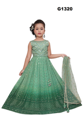 G1320 - Green Shaded Girls Lehenga Choli