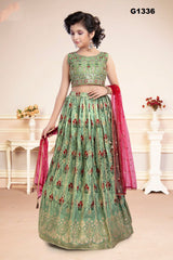 G1336 - Light Green Printed Lehenga Choli set
