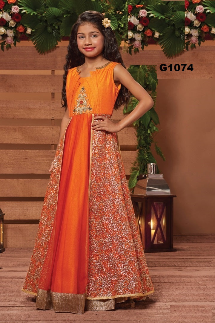 G1074 - Girl's Long Gown